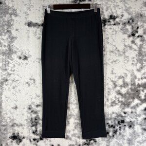 Clara Sun Woo Pants Womens Size‎ Small Black Rayon Stretch Comfort Casual